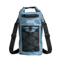 Sac à dos de randonnée imperméable Wellgreen 25L à fermeture roll-top pour les aventures en plein air, sacs étanches pour le rafting gonflable