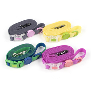 Nieuw Ontwerp Fabrikant Custom Logo Waterdichte Pvc Hond Harnas Set Huisdier Halsband Hondenriem Hond Halsband En Riem Set - Product Image 1