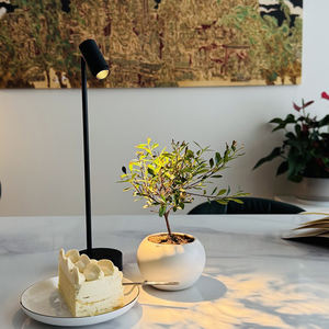 <span class=keywords><strong>Lampe</strong></span> de bureau moderne à LED et néons, commande tactile, construction en acier inoxydable et aluminium, hauteur réglable, <span class=keywords><strong>lampe</strong></span> de table pour la lecture - Product Image 1