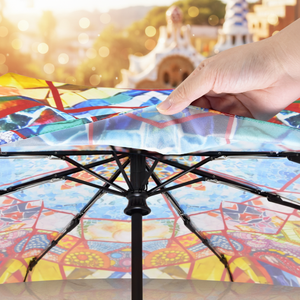 <span class=keywords><strong>Parapluie</strong></span> pliant en 3 sections, 1000 mm, résistance à la pression H2O, diamètre ouvert 94 cm, ouverture et fermeture automatiques, coloré, simple couche, logo personnalisé - Product Image 3