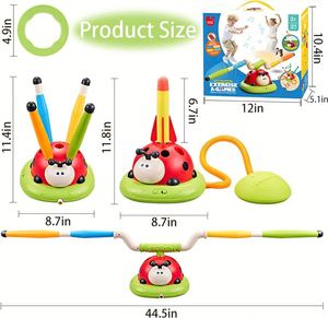 Ensemble de jeu interactif 3-en-1 pour le sport et le divertissement : Corde à sauter, Catapulte circulaire, Lanceur de fusées aériennes et Compétition de puzzles - Product Image 4