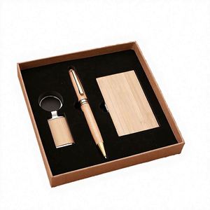 Wholesale Supply Luxury Business Card Holder Pen Keychain <b>Gift</b> <b>Set</b> With Logo for Back to School Promotional <b>Gifts</b> - Product Image 4
