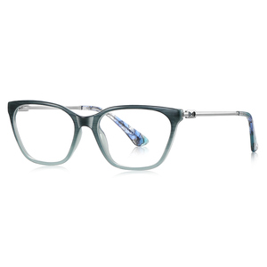 LS206 Katzenaugen-Brille mit Tiermuster und Blaulichtfilter für Damen, Schwarze Fassung, Ovale und Eckige Gesichtsformen, Minimalistisch, Raffiniert, Europäischer Stil - Product Image 3