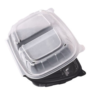 Caja de embalaje de alimentos segura para microondas PP negra personalizada, 5 compartimentos desechables de plástico para llevar comida Deli, contenedor de Almuerzo - Product Image 6