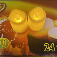 Bougies LED chauffe-plat - Lot de 24 bougies sans fumée à piles pour mariage, fête, décoration intérieure - Meilleure vente
