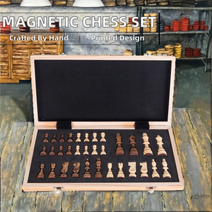 بسعر المصنع 29x29 لوح خشبي ممغنط قابل للطي لعبة الشطرنج الدولية للمغناطيس هدايا الأعمال الترويجية - Product Image 2