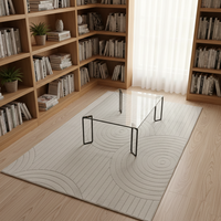 Tapis en fausse fourrure 3D à motif jacquard, tapis moderne en polyester pour la maison, pour le salon, la salle à manger, le bureau, l'hôtel, la chambre à coucher, la cuisine