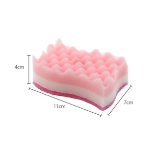 Esponja corrugada para lavar platos 11x7x4cm, estropajo rectangular para limpieza de cocina, para ollas y sartenes - Product Image 1