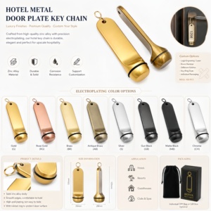 Porte-clés personnalisé pour hôtel et motel, logo en lettres 2D 3D, porte-clés en métal émaillé, souvenir personnalisé de chambre d'hôtel, porte-clés en métal - Product Image 2