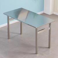 Ensemble table et chaises de salle à manger en acier inoxydable XY au design minimaliste pour restaurant, fast-food, salon de thé