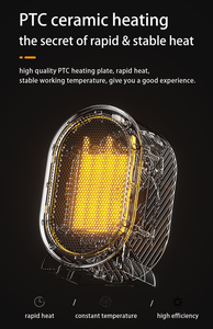 เครื่องทำความร้อนพัดลมเซรามิก PTC 1200W เครื่องทำความร้อนไฟฟ้าแบบตั้งโต๊ะแบบพกพา เครื่องทำความร้อนรวดเร็วสำหรับโฮมออฟฟิศห้องนอน - Product Image 5