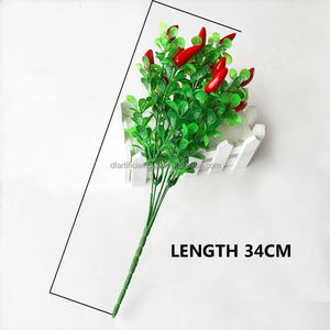Bouquet de poivron rouge <span class=keywords><strong>en</strong></span> plastique plantes artificielles Simulation poivrons légumes Corsage placé Fruits maison jardin décoration Chili - Product Image 6