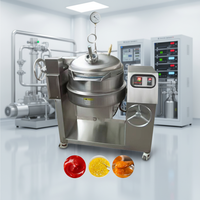 Mesin Perebus Vakum Stainless Steel Easy Clean untuk Konsentrasi Sirup Minuman, Ketel Berjaket Vakum Elektrik