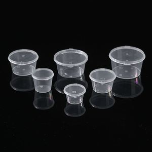 แก้วพลาสติกแบบใช้แล้วทิ้งทันสมัย ป้องกันการรั่วซึม ขนาดเล็ก รับทำโลโก้ สำหรับร้านอาหาร ใส่สลัด น้ำสลัด พริก กระเทียม - Product Image 3