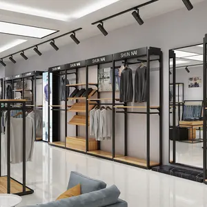 Trang Phục Giày Showroom Thiết Kế Nội Thất Vải Cửa Hàng Hiển Thị Kệ Đồ Nội Thất Áo Quần Áo Cửa Hàng Cửa Hàng Hiển Thị Đứng