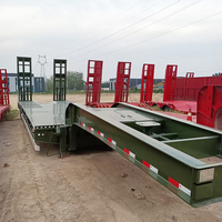 Semi-remorque surbaissée à plateau démontable, hydraulique, à 4 essieux 80T ou 3 essieux 60 tonnes, avec col de cygne détachable, pour camion