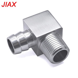 90 Degree Aluminum <b>Heater</b> Hose Connector Adapter, 1/2" NPT Male to 5/8" Hose Barb, CNC Machined Auto Heating System <b>Pipe</b> Fitting - Product Image 5