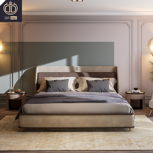 Lit italien <span class=keywords><strong>de</strong></span> luxe à bas prix ensemble <span class=keywords><strong>de</strong></span> chambre d'hôtel villa maison chambre d'hôtes meubles lit - Product Image 2
