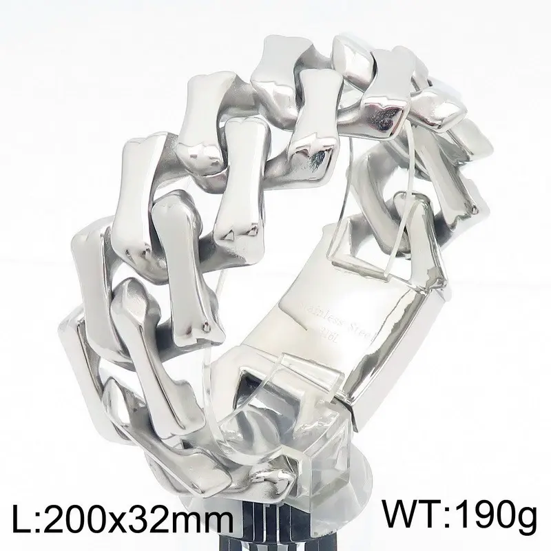 Steel polished bracelet 20cm*32mm