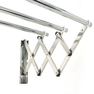 Stendibiancheria a Muro Pieghevole a 3 Aste in Acciaio Inossidabile, Salvaspazio, Nuovo Design, per Bagno e Esterni - Product Image 4