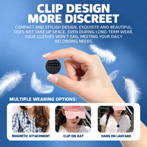 Micrófono Lavalier Inalámbrico Magnético Mini para Exteriores, Micrófono de Botón para Entrevistas, Micrófono de Radio para Transmisión en Vivo, Micrófono para Video Vlog - Product Image 5
