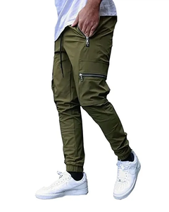 Dernier modèle Jean vert cargo pour homme pour une tenue décontractée et formelle Jeans slim fit en coton extensible Tissu denim - Product Image 2