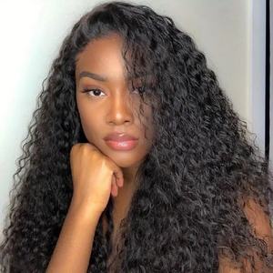 Perruque complète réaliste en <span class=keywords><strong>cheveux</strong></span> naturels <span class=keywords><strong>bouclés</strong></span> courts et volumineux, avec dentelle frontale longue 13*4, style européen et américain, pour le commerce extérieur - Product Image 2