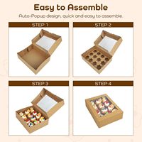 Boulangerie brune Kraft boîtes emballage alimentaire fournitures 12 Cupcakebox Mousse boîte japonais après-midi thé cuisson Dessert boîte