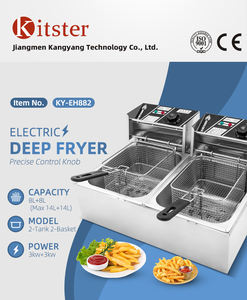 Kangyang cocina comercial asado cocina en doble cónica de moda venta plátano frito freidora doble tanque <span class=keywords><strong>horno</strong></span> máquina - Product Image 2