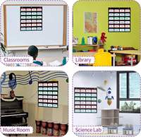 Pizarra de bolsillo plegable negra para el aula con 6 bolsillos transparentes para uso en el hogar y la escuela, pizarras plegables y tiras de frases