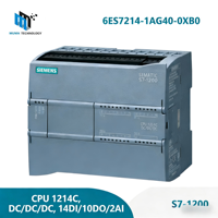 Controlador PLC Siemens 6ES7214-1AG40-0XB0 CPU 1214C 14DI/10DO/2AI PROFINET Nuevo en Stock