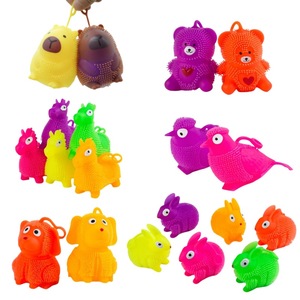 2025 TPR Light up LED Flashing <b>Squishy</b> Puffer Balls Puffer Bunny Rabbits Toy - Product Image 2