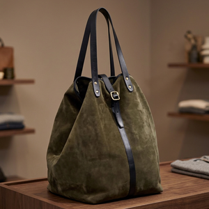Bolsos de Mano Casuales de Cuero Genuino con Cierre de Cremallera BS INTERNATIONAL para Mujer, Modernos, Duraderos, Ligeros y de Gran Capacidad - Product Image 3