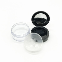 Emballage cosmétique en plastique personnalisé, boîte à poudre vide avec miroir, étui à poudre libre avec tamis, pot, fabrication OEM ODM