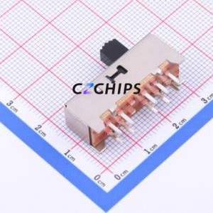 SS-24H03-G070 Slide Switch Through hole Component (THT) Switch Double Pole Four Throw Rectangle Pin Header PC Pin 29.8mm - Product Image 2