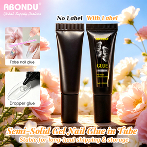 ABONDU Colle Gel Semi-Solide 5g Séchage Rapide Améliorée pour Ongles, Faux Ongles à Presser, Salon et DIY, Sans UV, Bouteille Vide en Option - Product Image 1