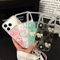 Nouvelle texture de peau 2026, coque de téléphone 2-en-1 en dentelle et perles couleur thé au lait avec bracelet intégré