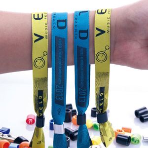 Pulseras de Tela de Poliéster Personalizadas de Alta Calidad para Eventos y Fiestas, Coloridas y Económicas, con Logotipo - Product Image 4