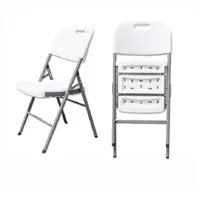 לבן זול חיצוני משמש מתכת כנס חתונה לערום פלסטיק מתקפל כיסאות