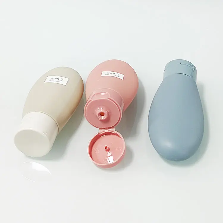 Botella limpiadora para apretar de 60ml, jabón de manos, envases líquidos, botella de crema facial