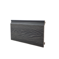 Revêtement extérieur de qualité supérieure Panneau de grain de bois Mur extérieur Panneau mural en bois composite Panneau mural intérieur en bois composite GRIS FONCÉ