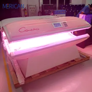 Italiano LED híbrido solárium cama de bronceado rojo de la terapia de luz tumbonas