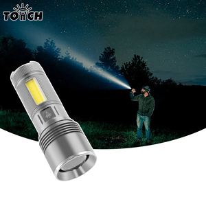 Torcia LED Laser Bianca Zoomabile Ricaricabile USB-C con Luce Laterale COB e Indicatore di Carica, Professionale per Ricerca e Soccorso, Tattica per Esterni - Product Image 1