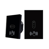 CNSKOU US EU Luminaire mural intelligent étanche à poteau unique 10A Connectivité Wi-Fi Utilisation domestique Capteur infrarouge Panneau en verre et PC 240V