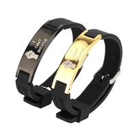 Bracelet magnétique de golf sportif personnalisé, énergie bio, équilibre, germanium, titane, ions négatifs, bracelet en silicone, bracelet ionique