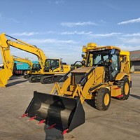Chargeuse-pelleteuse multifonctionnelle avec profondeur de creusement maximale de 5600 mm et cabine climatisée pour les travaux agricoles, la réparation routière et les travaux de terrassement
