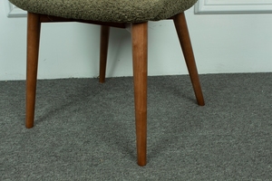 Sedia da Pranzo Nordica in Legno Senza Braccioli Imbottita per Caffetteria Hotel Ristorante - Product Image 6
