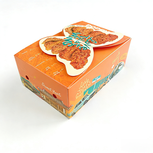 Caja de Cartón Desechable Personalizada para Llevar, para Alitas de <span class=keywords><strong>Pollo</strong></span> Fritas |   Comida Estampada con Impresión Flexográfica Estilo Popeyes - Product Image 4