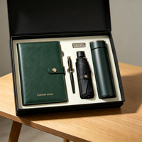 Ensemble de carnet de notes en cuir PU A5 avec fermeture magnétique, logo personnalisé en relief, cadeau d'entreprise