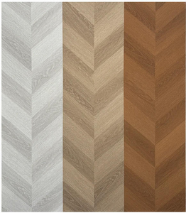 Plancher en <span class=keywords><strong>bois</strong></span> d'ingénierie à chevrons imperméable, finition brossée, assemblage artistique, planchers en <span class=keywords><strong>bois</strong></span> composite, système de clic, moderne - Product Image 2